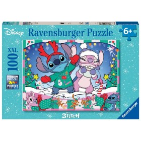 Ravensburger - Puzzle Disney Stitch in spiritul Craciunului 100 piese XXL Ravensburger - 1